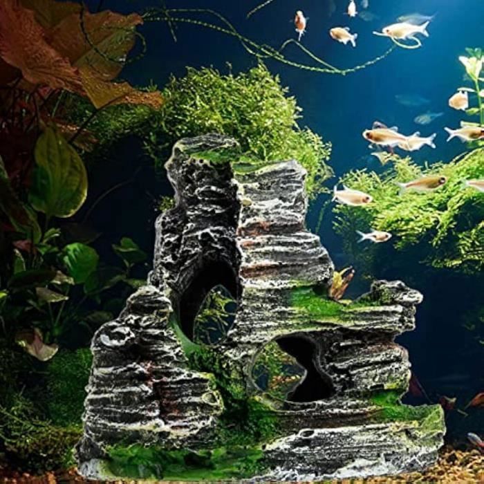 Meilleurs prix pour Pierre daquarium Décorations rocaille daquarium en résine Rocaille Paysage Rock multicolore DECORATION ARTIFICIELLE