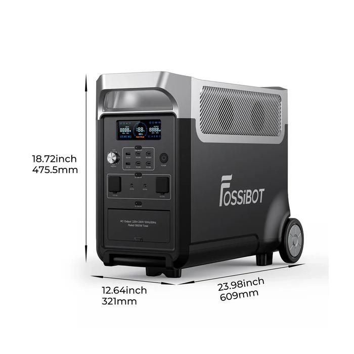 3840Wh 3600W Centrale ÉlectriqueFOSSiBOT F3600PRO LiFePO4 Batterie Generateur Solaire Electrique PortableBT/APP