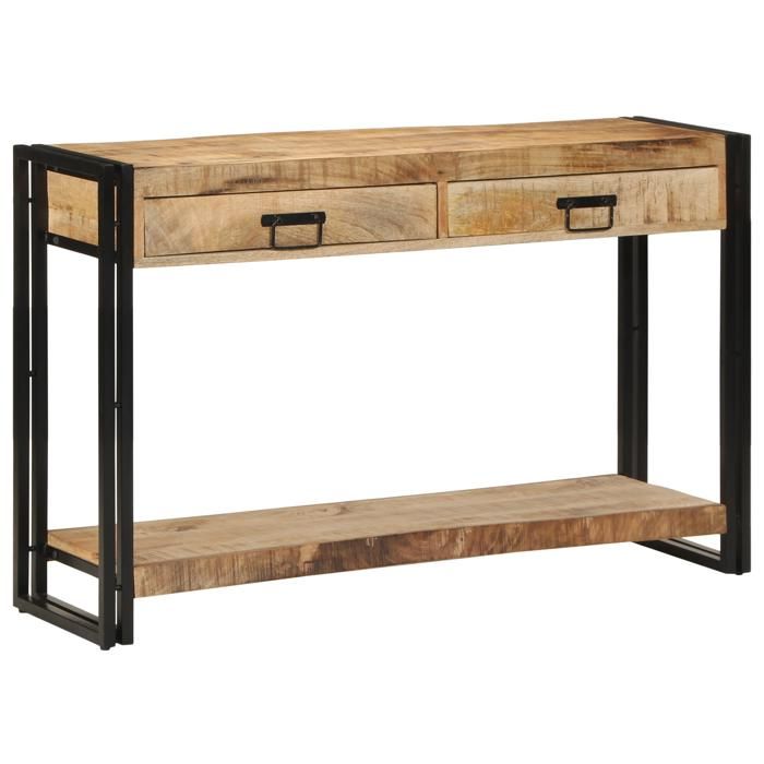 Vendre à perte - Table console - style industriel - 120x33x75cm en bois de manguier brut 4889916