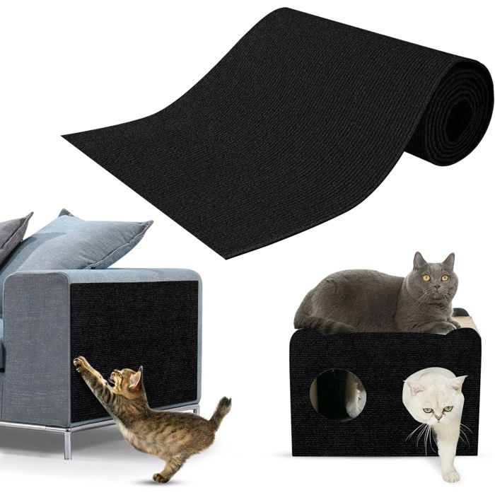 Griffoir Chat Canapé Protecteur De Rayure Protecteurs Protection Canape Chat Tapis DIY Tapis À Gratter Pour 100X30cm Noir Griffoir Chat Canapé Protecteur De Rayure Protecteurs Protection Canape Chat Tapis DIY Tapis À Gratter Pour 100X30cm Noir