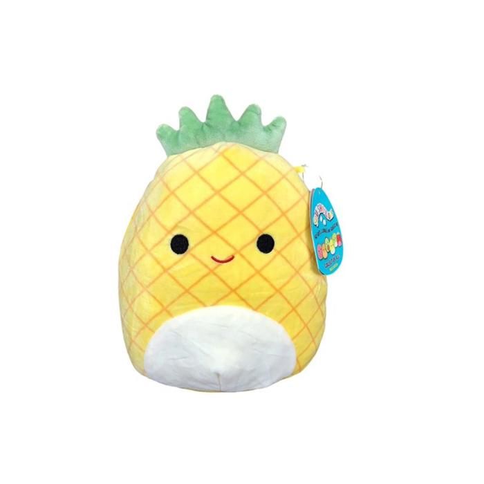 Peluche Ananas 25 Cm - Cuscino Morbido A Forma Di Frutta Per Bambini, Regalo Natale/Compleanno