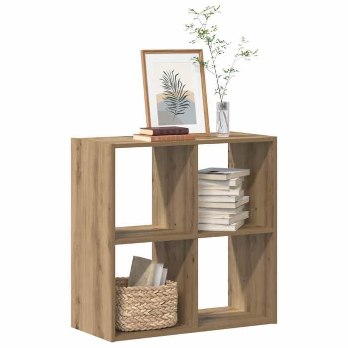Bibliothèque - vidaXL - Chêne artisanal - 68 5x32x68 5 cm - Bois dingénierie - 4 compartiments