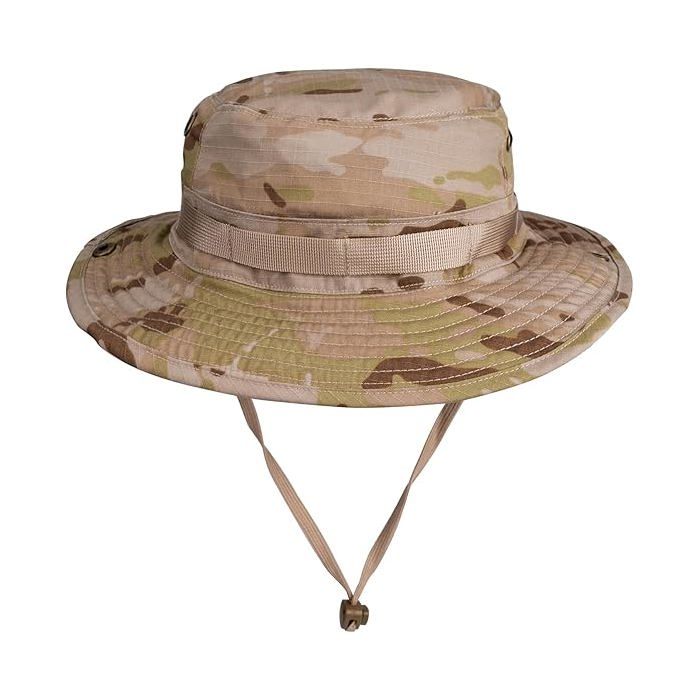 Chapeau Boonie - KZQ - Camouflage Marron - Réglable - Protection UV - Polyvalent pour Activités Extérieures