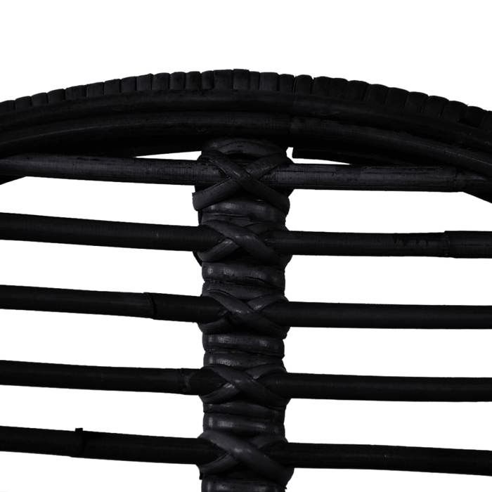 Noir CHAISE/FAUTEUIL - SARAZYJ - Pour salon/cuisine - 49x56x84cm - Lot de 2 Chaises à manger noir rotin naturel Hot73561786