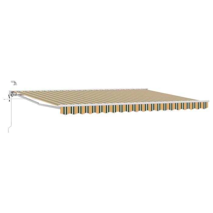 Vidaxl Auvent rétractable électrique Vert, Jaune, Blanc 4,5 × 3,5 m Multicolore - vue 5
