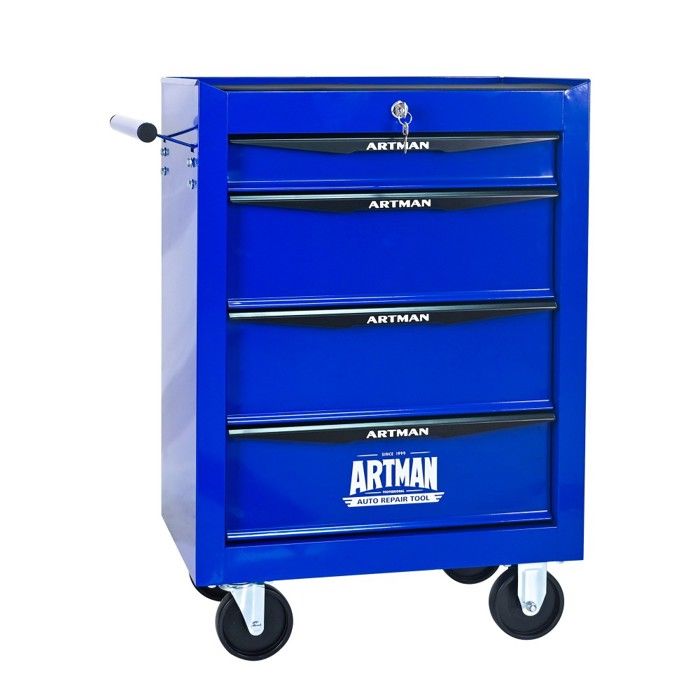 Servante Desserte Boîte À Outils Roulante Métal 4 Tiroirs 20 Pouces Glissières Billes Acier Rangement Outils Noir&Bleu 60x33x77.5cm Servante Desserte Boîte À Outils Roulante Métal 4 Tiroirs 20 Pouces Glissières Billes Acier Rangement Outils Noir&Bleu 60x33x77.5cm