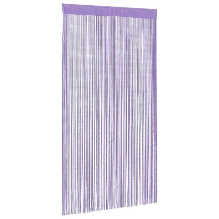Meuble Déco - VOILAGE - Pourpre - Rideaux à fils - Set de 2 - violet 100x250 cm - pour salon luf4479718