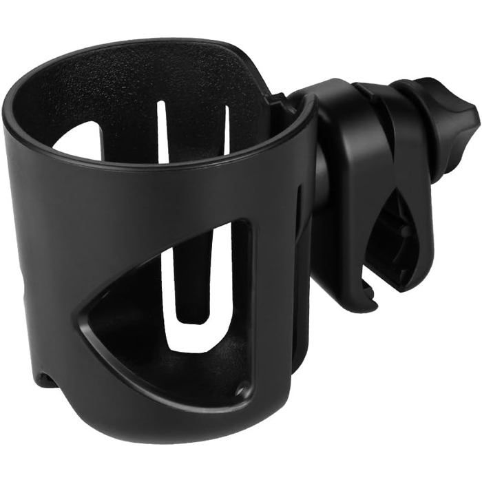 Porte-gobelet Universel à 360° Rotatif Porte-bouteille Réglable pour Poussette Vélo Fauteuil Roulant Noir