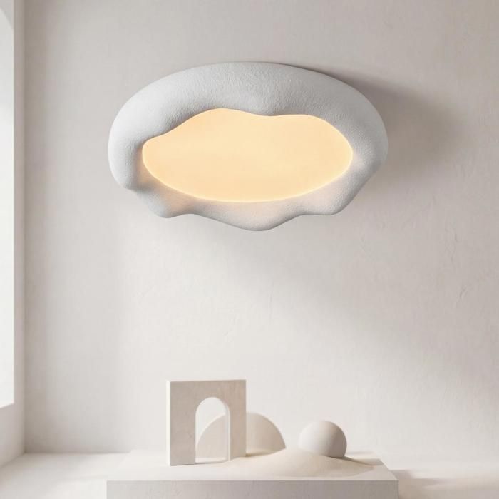 ElektraH Plafonnier Moderne Intérieur LED Lampe de Plafond Vintage Abat-jour en Résine et Aggreko Design Volcan Lumière tricolore
