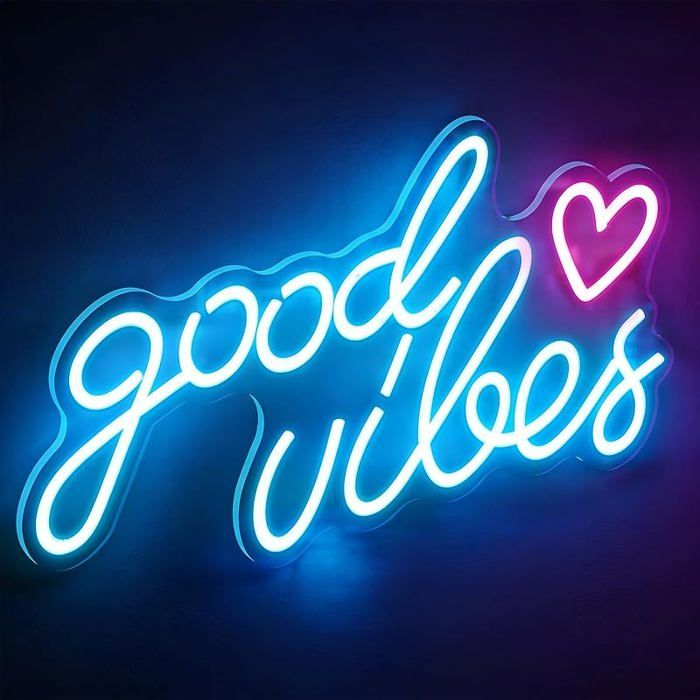 Blue Néon LED Néon Mural Lettre USB Lampe Neon Enseigne Lumineuse Words LED pour Chambre à Coucher
