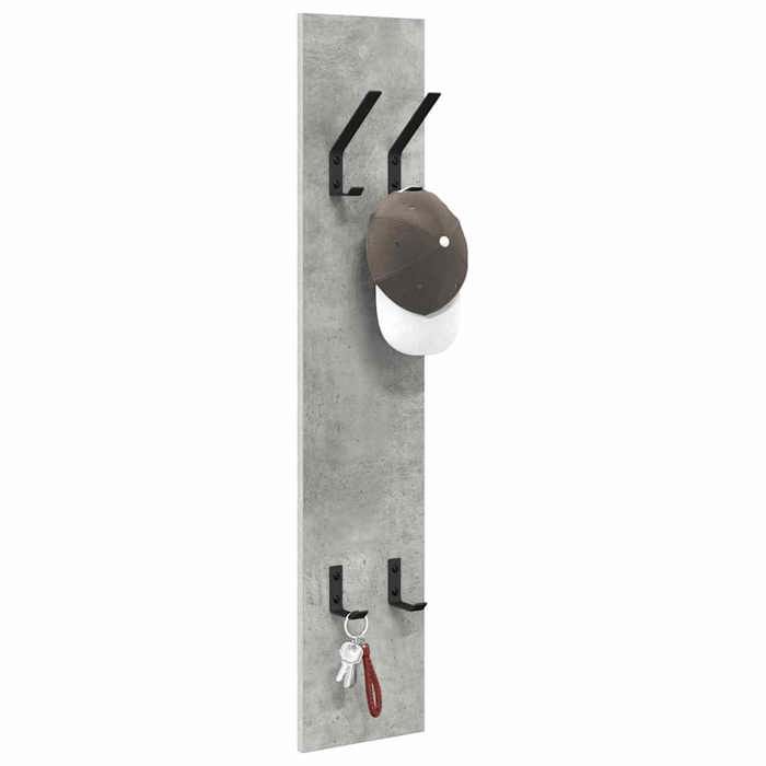 Meuble Étagère - Gris - Porte-manteau mural - 1 pc - Montage mural Gris béton 20x1.5x100 cm B5027