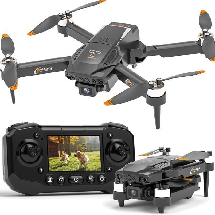 Drone F205 avec Caméra Moteur Sans Balais Écran FPV 2.4 Vol Stationnaire Contrôle Gestuel 8Go Carte SD Démarrage 1 Touche -