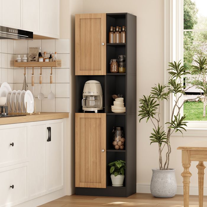 Buffet de cuisine 2 portes en MDF multicolore 50 x 35 5 x 170 cm