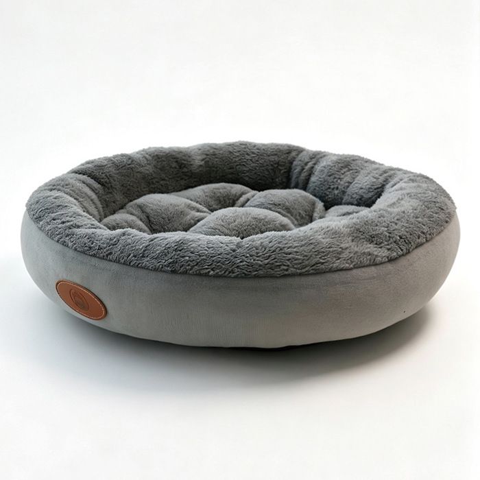 Panier rond pour chat et petit chien lit douillet hiver en peluche épaisse coussin chaud pour animaux jusqu’à 75 kg