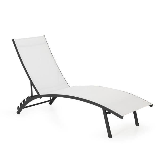 Neptune Relax Transat En Textilene Blanc Blanc Achat Vente Chaise Longue Neptune Relax Transat En Te Cdiscount