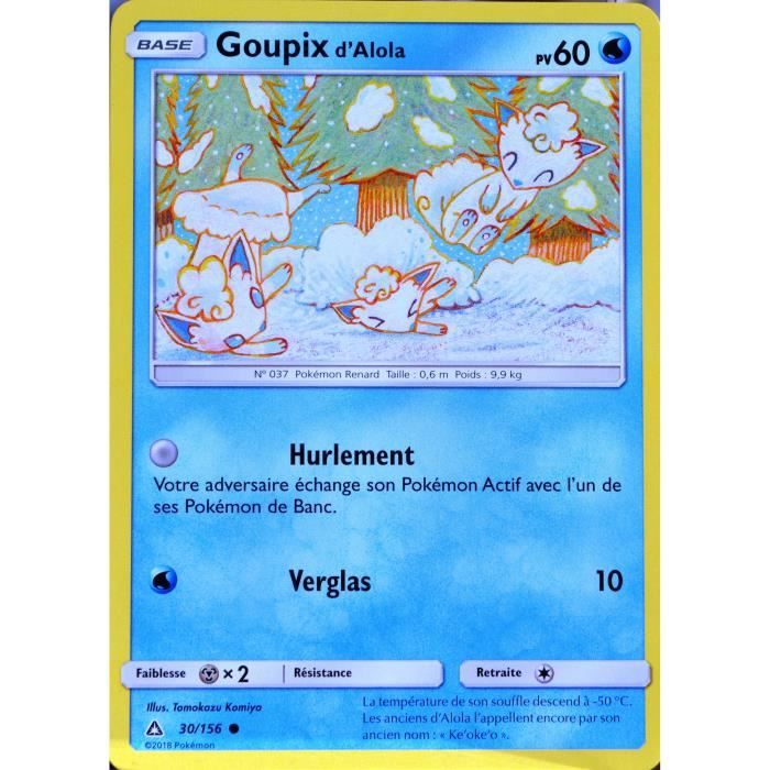 Carte Pokemon Neuve Française Goupix d'Alola SL05:Ultra Prisme 30/156