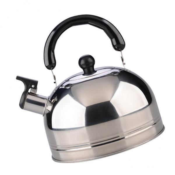 Bouilloire Siffleuse Camping 2,5 L - Aluminium Acier Inox - Argent - Neuf Sous Boîte