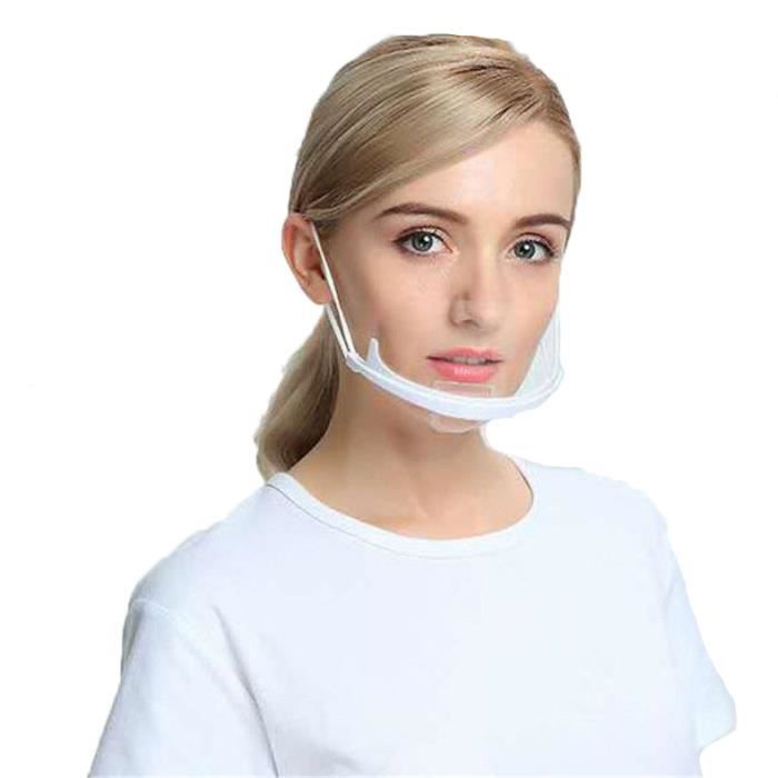 4 PC Protection Visage Anti-Salive Anti-Eclaboussure Facial Protection pour Homme Femme 1/4 Pcs Visière de Protection Réutilisable avec 2 Filtre 