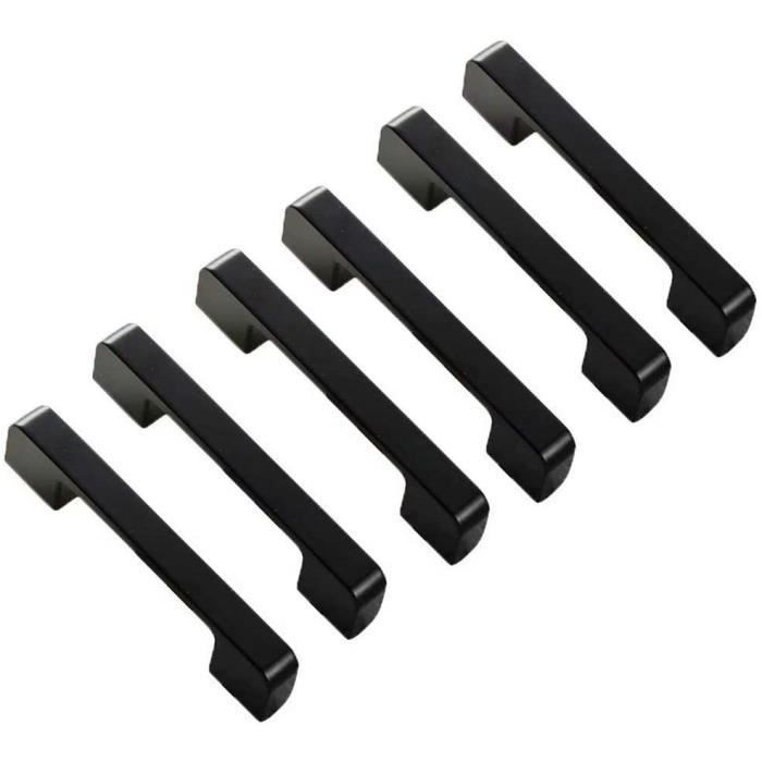 Lot de 10 Poignée de Meuble Noir Entraxe 96 mm,Cuisine Armoire Porte