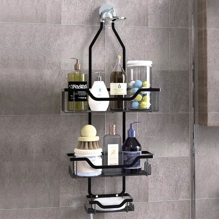 Étagère De Douche Sans Perçage En Aluminium, Support Pour Gel Douche Et Accessoires, Pour Un