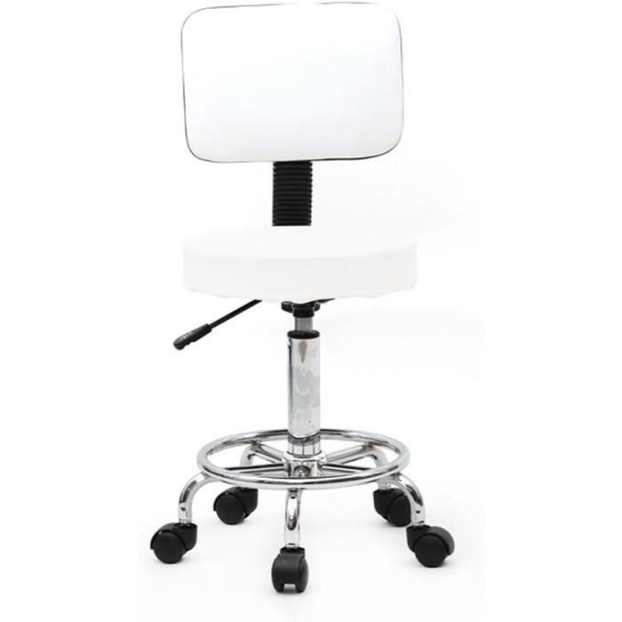 Tabouret De Selle Ergonomique Master Massage - Hauteur Réglable 52-70cm - Rembourrage Confort, Roues Silencieuses - Pour Bureau, Maquillage, Soins