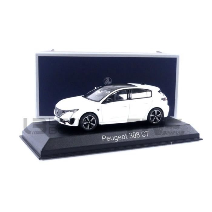 NOREV Peugeot 308 GT 2021 – Échelle 1/43 – Miniature Métal Pearl White – Modèle De Collection Dès 14 Ans