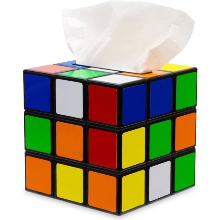 Boîte distributrice cubique de mouchoirs en papier coloris naturel
