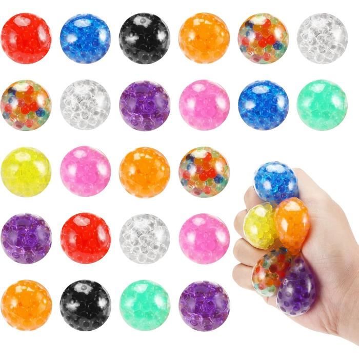 12 Boules Anti-Stress Colorées MXTIMWAN - Boules à Presser Sensorielle Drôles Pour Enfants Et Adultes