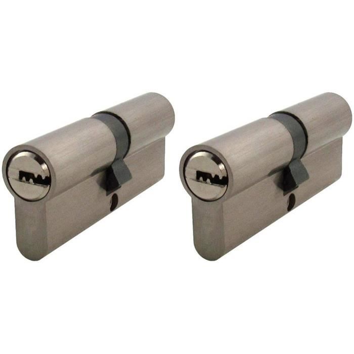Cd 25 2 X Serrures A Cylindre Avec La Meme Cle 70 Mm Avec 5 Cles Reversibles Chacune Pour Une Serrure 35x35 Mm Cdiscount Bricolage