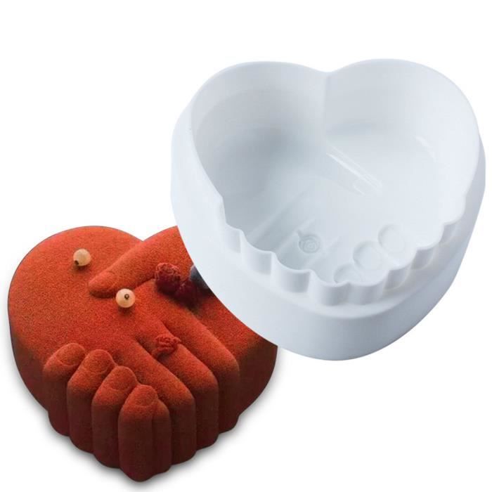 Moule De Decoration De Gateau En Forme De Coeur De Silicone Pour La Mousseline De Soie Mousse De Cuisson Dessert Hjn2497 Cdiscount Maison