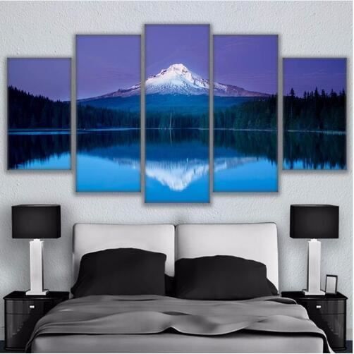 Imprime Modulaire Image Grande Toile Peinture 5 Panneaux Montagne Top Paysage Pour Chambre Salon Maison Mur Art Decor Achat Vente Toile Imprime Modulaire Image Gra Cdiscount