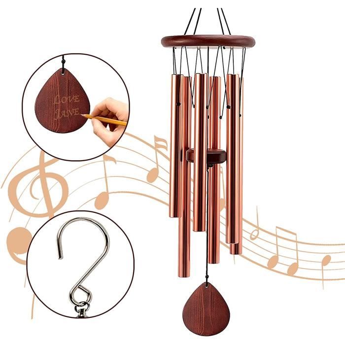Kit De 10 Carillons à Vent En Bois à Peindre Pour Enfants – Activité Manuelle Anniversaire, Déco Jardin Mandala, Cadeau Invité Créatif (bois Naturel)