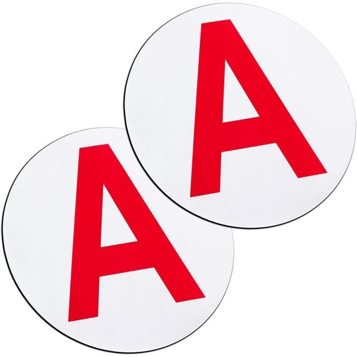 Lot De 2 Disques Magnétiques "A" - 15 Cm, Amovibles Pour Jeune Conducteur Must Have 48527