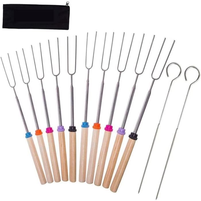 20 Brochettes Barbecue Acier Inoxydable - 20 Cm, Réutilisables, Pour Grillade