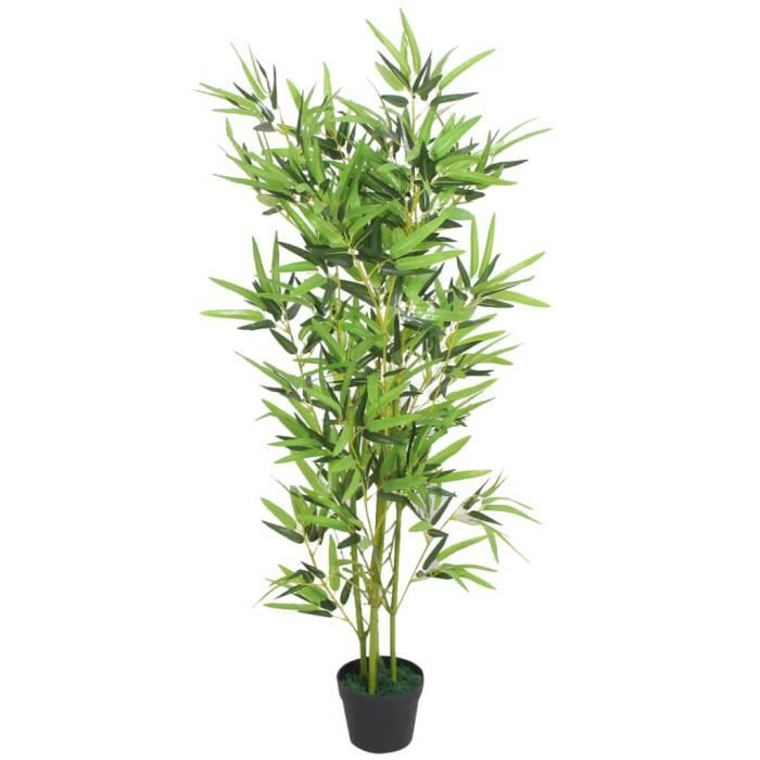 Haute qualité -Plante Artificielle Interieur Fausse Plantes avec pot Bambou  120 cm Vert❤❤❤❤❤35899 - Cdiscount Maison