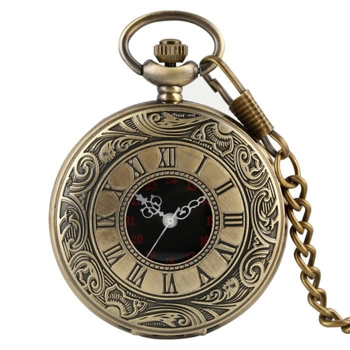 Montre De Poche Octogonale Rétro SEWOR - Mouvement Mécanique Manuel, Chiffres Romains, Coffret Cadeau Cuir