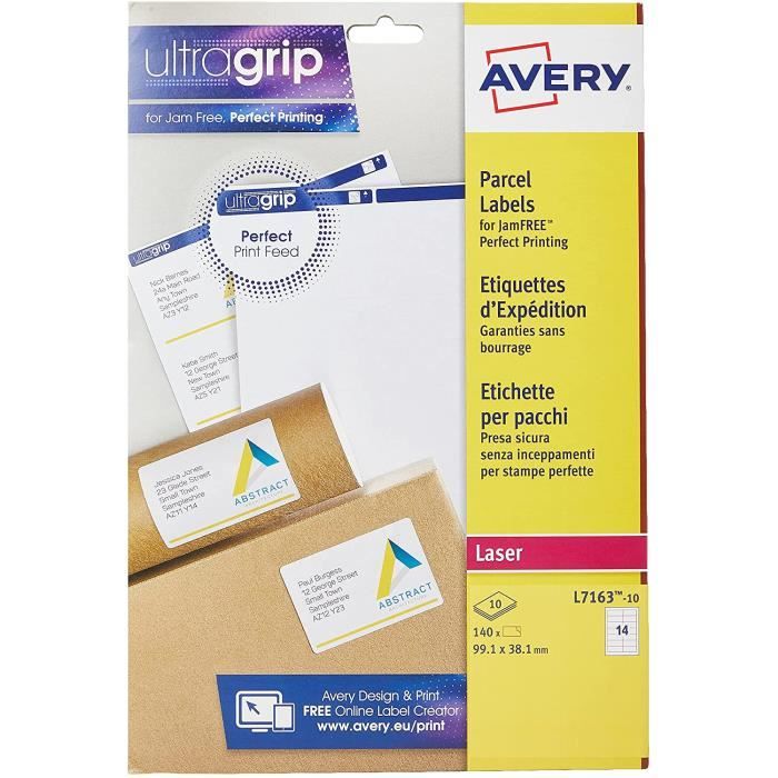 imprimantes jet d'encre Avery auto Adhésif Colis étiquettes d'expédition 2 Étiquettes Par A4 elle imprimantes jet d'encre Avery auto Adhésif Colis étiquettes d'expédition 2 Étiquettes Par A4 elle