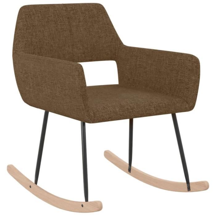 fauteuil à bascule - jgr - design contemporain - marron - tissu
