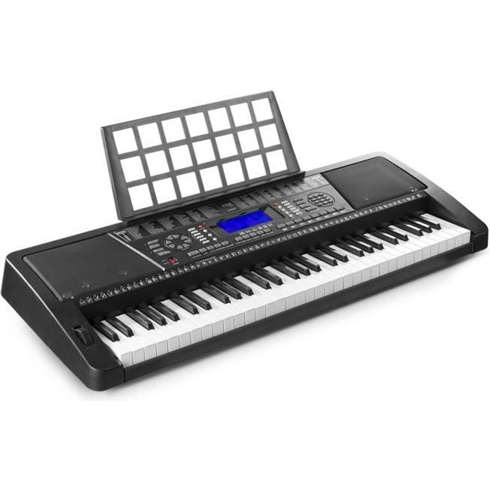 max kb12p - piano numérique 61 touches pour musicien confirmé, connexion midi, fonction d’enregistrement, 2 haut-parleurs