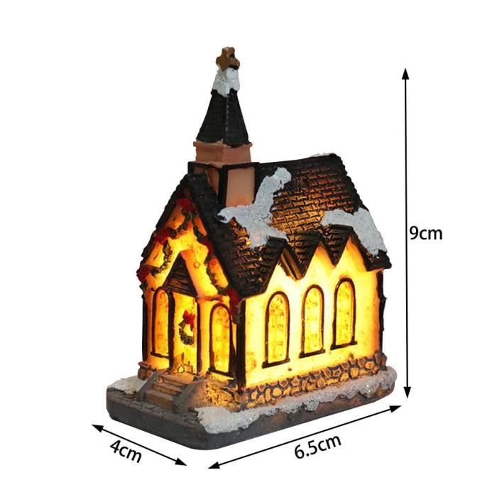 Coffret de décoration,Décorations de noël Led,modèle de maison d'hiver