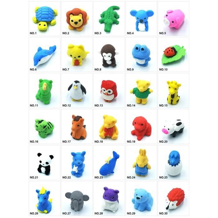 Lot De 400 Gommes Mini Fruits Et Animaux - Colorées - Pour Enfants - Retour à L'école