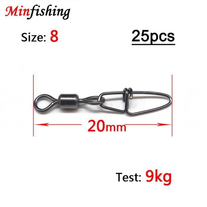 CO02205-HAMEÇON.Connecteur De Pêche En Acier Inoxydable. Roulement à