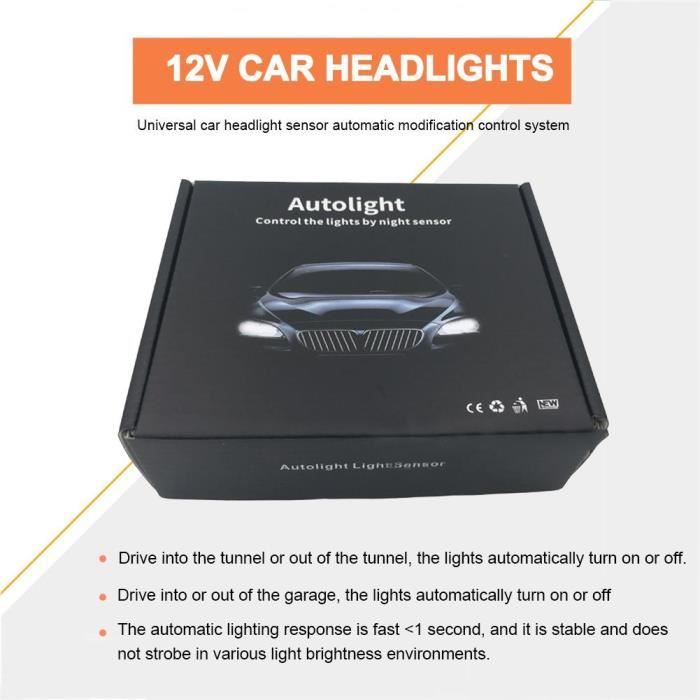 Nouveau système universel de capteur de lumière automobile 12V, contrôle automatique de l'éclairage des phare