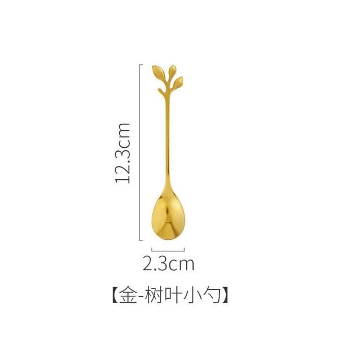 Kit cuillère à café avec support en forme de cygne en alliage de zinc et cuillère à café en acier inoxydable 6 pièces ensemble de cuillères pour gâteau salade cocktail Dessert guimauve(argent