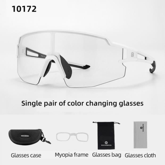 Lunettes De Cyclisme X-TIGER Photochromiques – TR90 Transparent, 26 G, UV400, Verres Sphériques, Nez Réglable, Anti-vent, Pour VTT, Running, Homme/femme