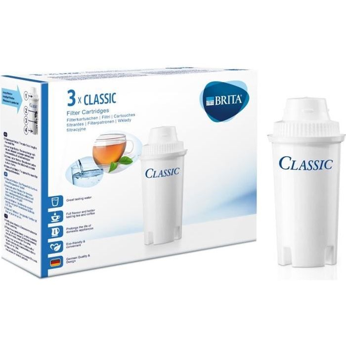 Filtre Brita 3 Cartouches Classic – Réduction de Tartre et Chlore - vue 1