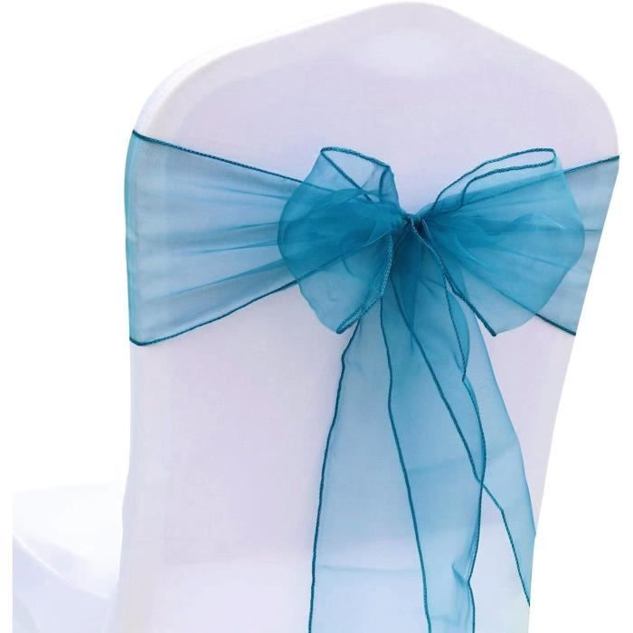 Lot De 50 Nœuds De Chaise En Organza Orange Pour Mariage, Fête Ou Banquet - Élégant Et Facile à Poser