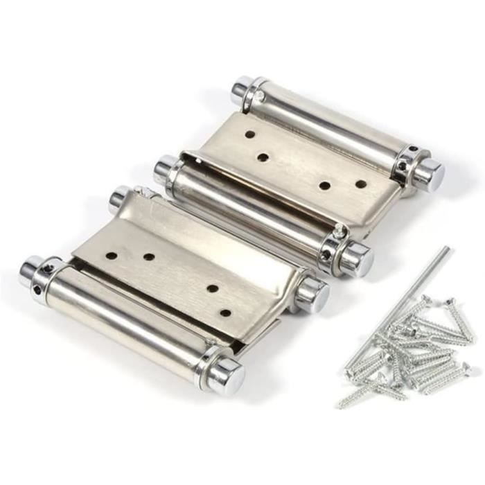 Charnières Double Action Pour Porte De Saloon – Acier Inoxydable Doré, Robustes
