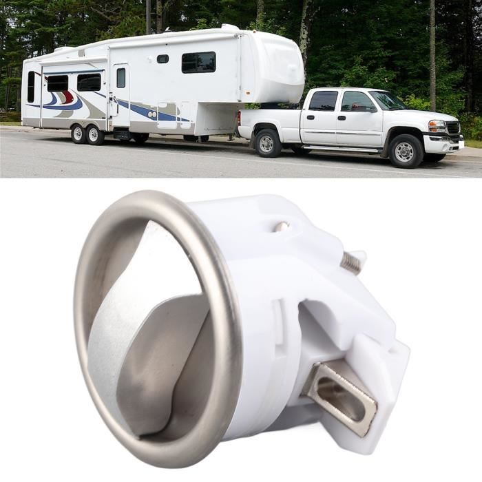 STS - Serrure à Clapet à Verrouillage Hexagone - Blanc - Pour Caravane, Camping-car, Caravane, Bateau