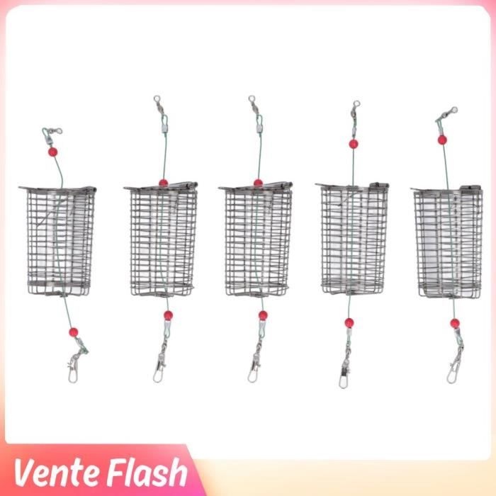 Cages à Appât Pour Pêche - Lot De 4 - 20g Brun Clair - Pour Carpe Et Pêche Sportive